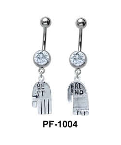 Pair of Hands Belly Button Ring PF-1004