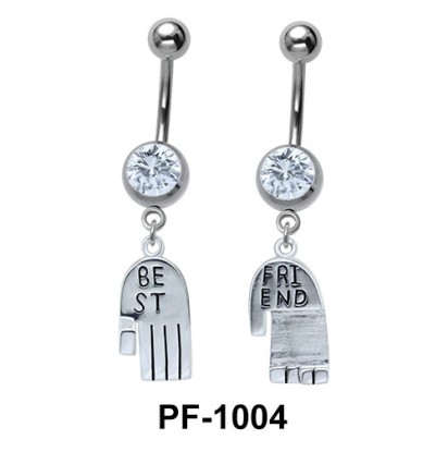 Pair of Hands Belly Button Ring PF-1004