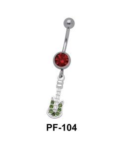 Guitar Set in Stones Belly Rings PF-104