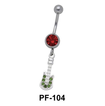 Guitar Set in Stones Belly Rings PF-104