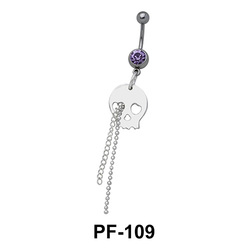 Devil mask with Chain Belly Piercing PF-109