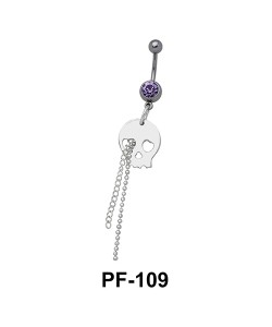 Devil mask with Chain Belly Piercing PF-109