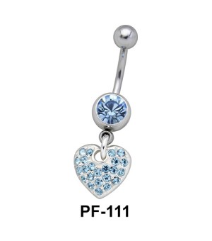 Heart Shaped Belly Piercing PF-111