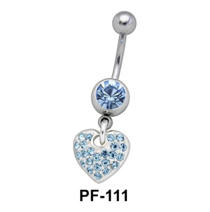 Heart Shaped Belly Piercing PF-111