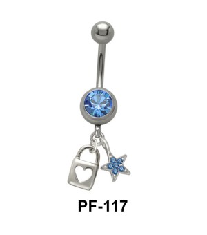 Heart n Star Belly Rings PF-117