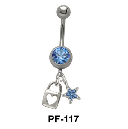 Heart n Star Belly Rings PF-117