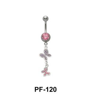 Butterfly Shaped Belly Piercing PF-120