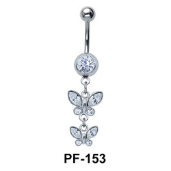 Butterfly Pair Shaped Belly Piercing PF-153