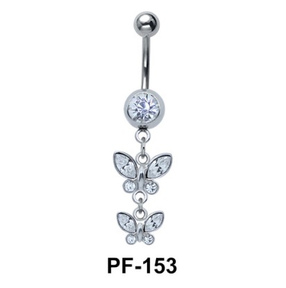 Butterfly Pair Shaped Belly Piercing PF-153