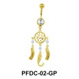 Stone Studded Dream Catcher Belly Piercing PFDC-05