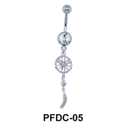 Stone Studded Dream Catcher Belly Piercing PFDC-05
