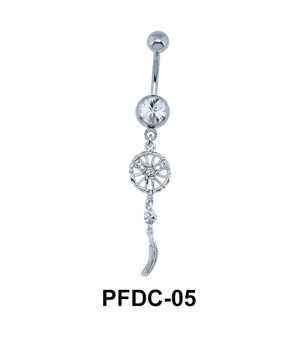 Stone Studded Dream Catcher Belly Piercing PFDC-05