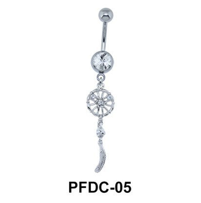 Stone Studded Dream Catcher Belly Piercing PFDC-05