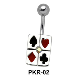 Playing Cards Designed Belly Piercing PKR-02