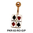 Playing Cards Designed Belly Piercing PKR-02