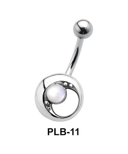 Inlayed Belly Pearl Piercing PLB-11