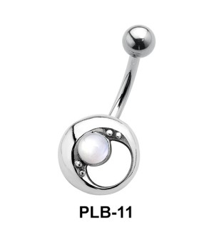 Inlayed Belly Pearl Piercing PLB-11