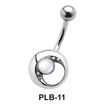Inlayed Belly Pearl Piercing PLB-11