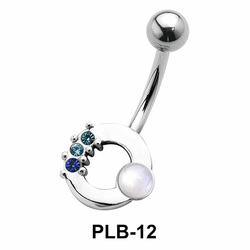 Stone Encrusted Belly Pearls Ring PLB-12