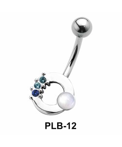 Stone Encrusted Belly Pearls Ring PLB-12