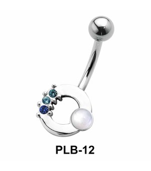 Stone Encrusted Belly Pearls Ring PLB-12