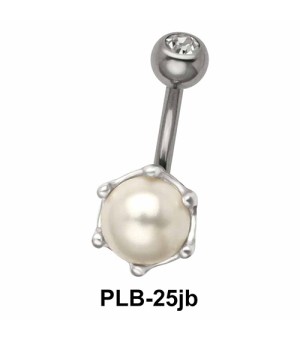 Pearl n Stone Set Belly Pearls PLB-25jb