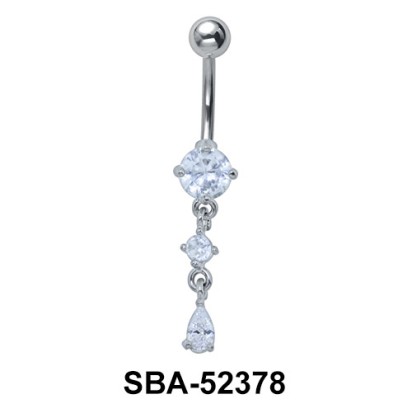 Multi Stone Belly Piercing with CZ SBA-52378