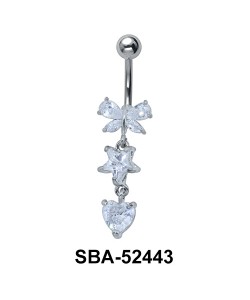 Multiple Stone Belly Piercing SBA-52443