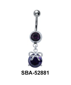 Belly Piercing with Bow on Ball SBA-52881