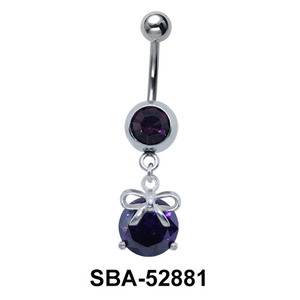Belly Piercing with Bow on Ball SBA-52881
