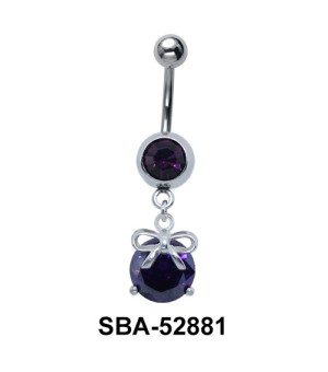 Belly Piercing with Bow on Ball SBA-52881