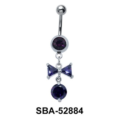 Bow Shaped Belly Piercing SBA-52884