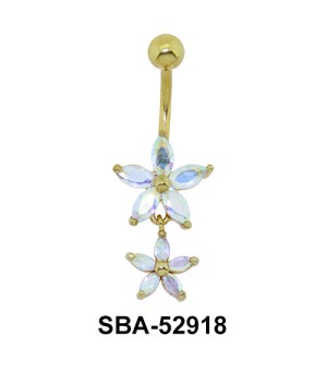 Lily Shaped Belly Piercing SBA-52918