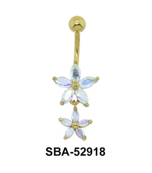 Lily Shaped Belly Piercing SBA-52918