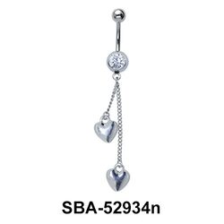 Hearts Shaped Belly Piercing SBA-52934n