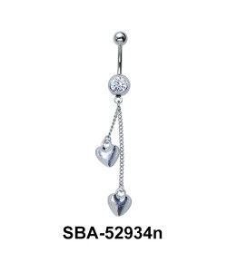 Hearts Shaped Belly Piercing SBA-52934n