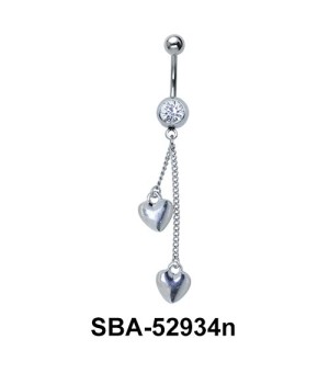 Hearts Shaped Belly Piercing SBA-52934n