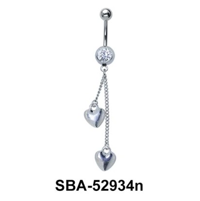 Hearts Shaped Belly Piercing SBA-52934n