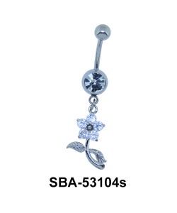 Flower Shaped Belly Piercing SBA-53104s