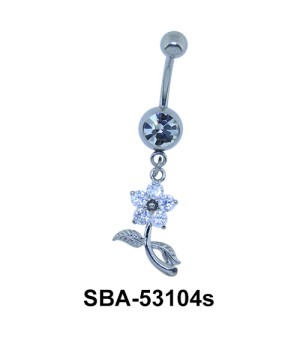 Flower Shaped Belly Piercing SBA-53104s