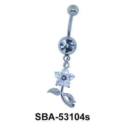 Flower Shaped Belly Piercing SBA-53104s