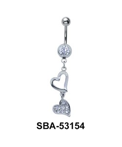 Hearts Shaped Belly Piercing SBA-53154