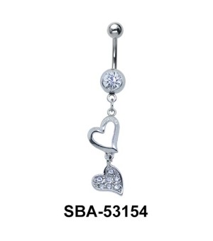 Hearts Shaped Belly Piercing SBA-53154