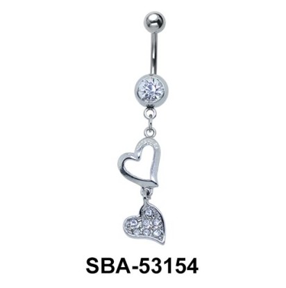 Hearts Shaped Belly Piercing SBA-53154