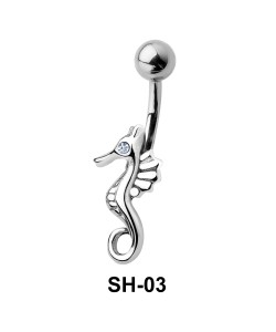 Seahorse Designed Fabulous Belly piercing SH-03