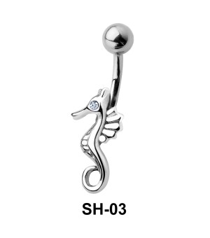 Seahorse Designed Fabulous Belly piercing SH-03