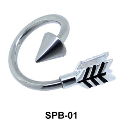 Bent Arrow Belly Closure Rings SPB-01