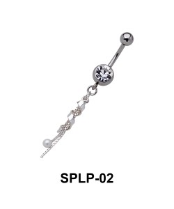 Stone Set with Chain Belly Piercing SPLP-02