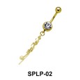 Stone Set with Chain Belly Piercing SPLP-02