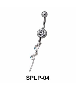 Stone Set Snake Belly Piercing SPLP-04